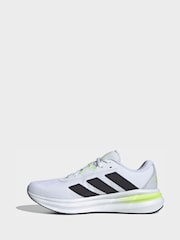 adidas White/Green Galaxy 7 Running Trainers - Image 10 of 17