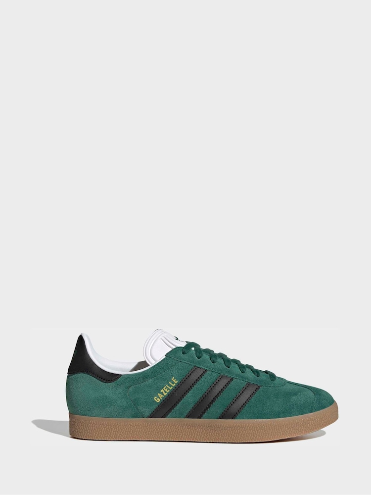 adidas Originals Green/Black Gazelle Trainers - Image 1 of 11
