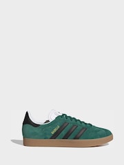 adidas Originals Green/Black Gazelle Trainers - Image 3 of 11