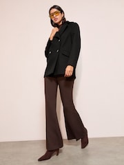 Friends Like These Black Mid Length Double Breasted Peacoat - Image 3 of 4