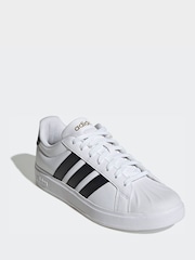 adidas White/Black Streettalk Shoes - Image 5 of 11