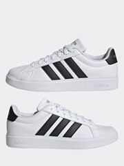 adidas White/Black Streettalk Shoes - Image 7 of 11