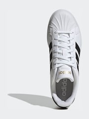 adidas White/Black Streettalk Shoes - Image 8 of 11