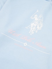 U.S. Polo Assn. Blue Girls Brushed Back Hoodie & Joggers Set - Image 10 of 11