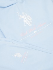 U.S. Polo Assn. Blue Girls Brushed Back Hoodie & Joggers Set - Image 11 of 11