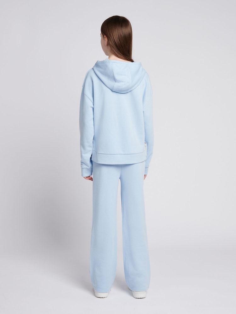 U.S. Polo Assn. Blue Girls Brushed Back Hoodie & Joggers Set - Image 2 of 11