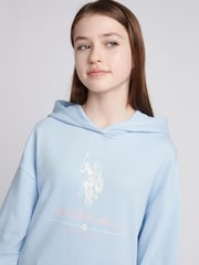 U.S. Polo Assn. Blue Girls Brushed Back Hoodie & Joggers Set - Image 4 of 11