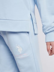 U.S. Polo Assn. Blue Girls Brushed Back Hoodie & Joggers Set - Image 5 of 11