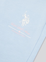 U.S. Polo Assn. Blue Girls Brushed Back Hoodie & Joggers Set - Image 9 of 11