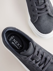 Grey Suede Standard Fit (F) Lace-Up Smart Trainers - Image 3 of 5