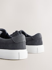 Grey Suede Standard Fit (F) Lace-Up Smart Trainers - Image 4 of 5