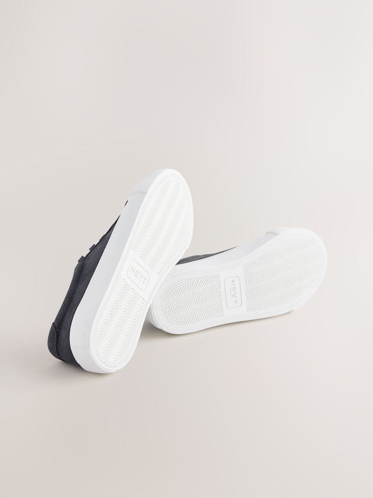 Grey Suede Standard Fit (F) Lace-Up Smart Trainers - Image 5 of 5