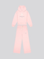 U.S. Polo Assn. Pink Girls Brushed Back Hoodie & Joggers Set - Image 7 of 11