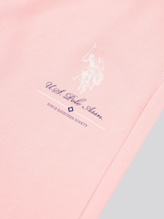 U.S. Polo Assn. Pink Girls Brushed Back Hoodie & Joggers Set - Image 9 of 11