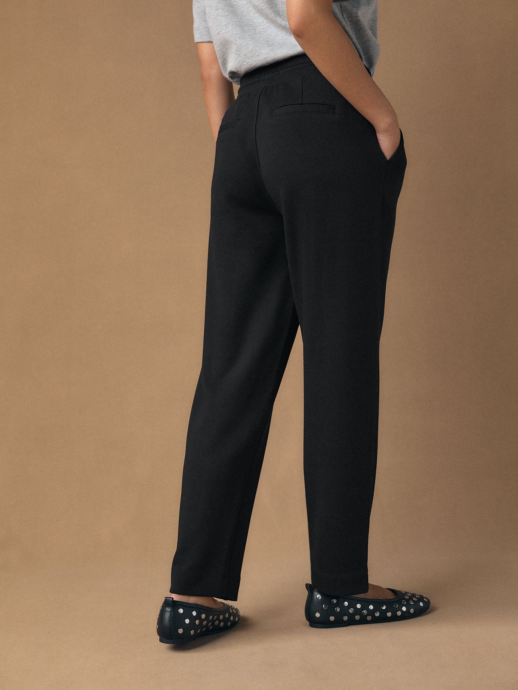 Buy Black Tapered Jersey Joggers from Next USA