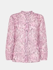 Camisa com detalhe plissado e estampa de leopardo Whistles - Imagem 5 de 5
