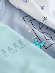 Baker by Ted Baker Blue 3 Pack Short Sleeve Bodysuits - Image 10 of 10