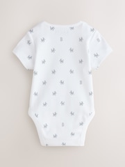 Baker by Ted Baker Blue 3 Pack Short Sleeve Bodysuits - Image 5 of 10