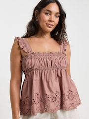Simply Be Broderie Detail Vest Vest - Imagen 1 de 4