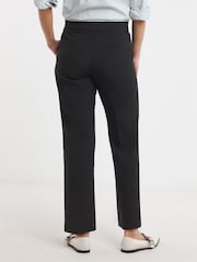 Simply Be Black Elastic Back Pleated Wide Leg Trousers - Image 2 of 4