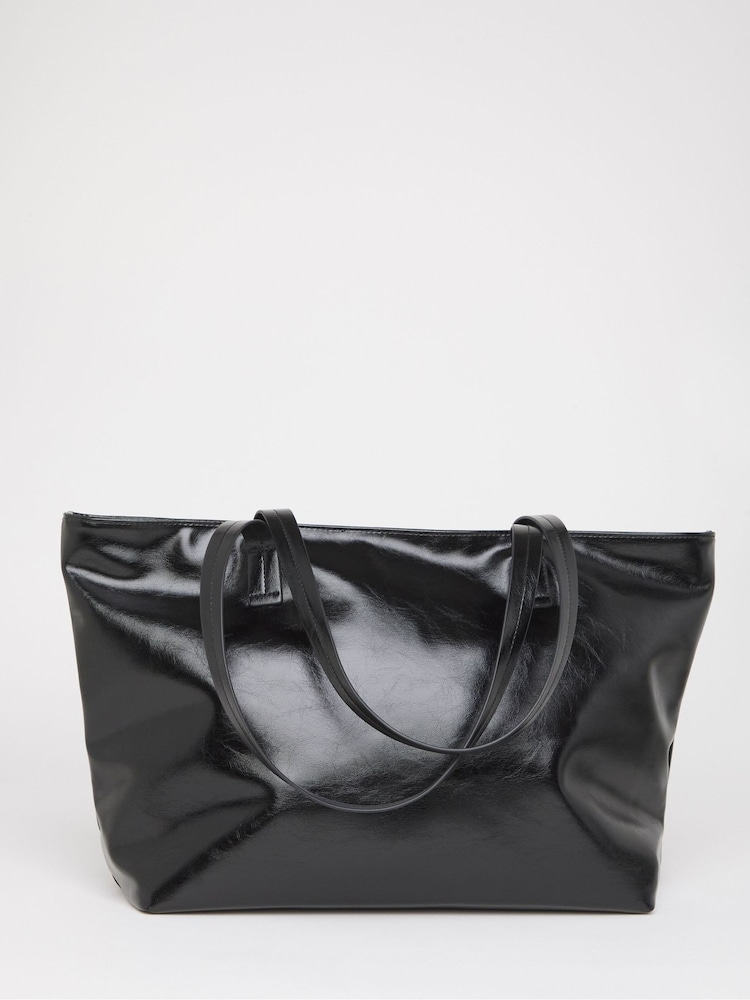 Simply Be Black Classic Tote Bag - Image 1 of 5 Simply Be Black Classic Tote Bag - Image 1 of 5