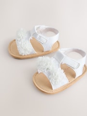 White Corsage Flower - Sandalias de bebé (0-24 meses) - Imagen 3 de 5