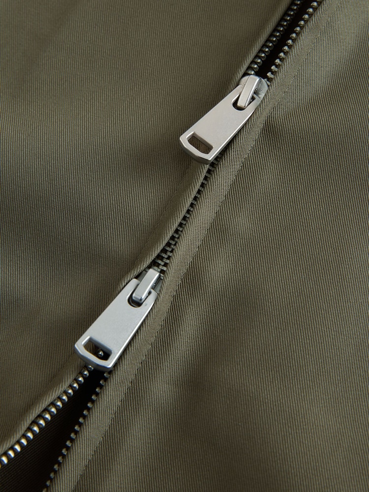 Green N. Premium Cotton Jacket with Faux Suede Collar - Image 9 of 9