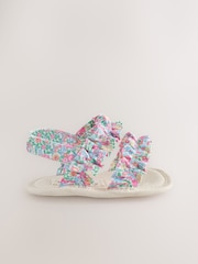 Pink Floral Baby Ruffle Sandals (0-24mths) - Image 2 of 5