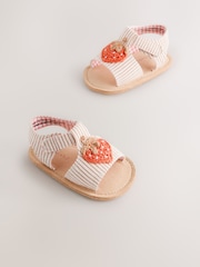 Blanco/rosa con diseño de fresas - Sandalias de bebé (0-24 meses) - Imagen 1 de 5