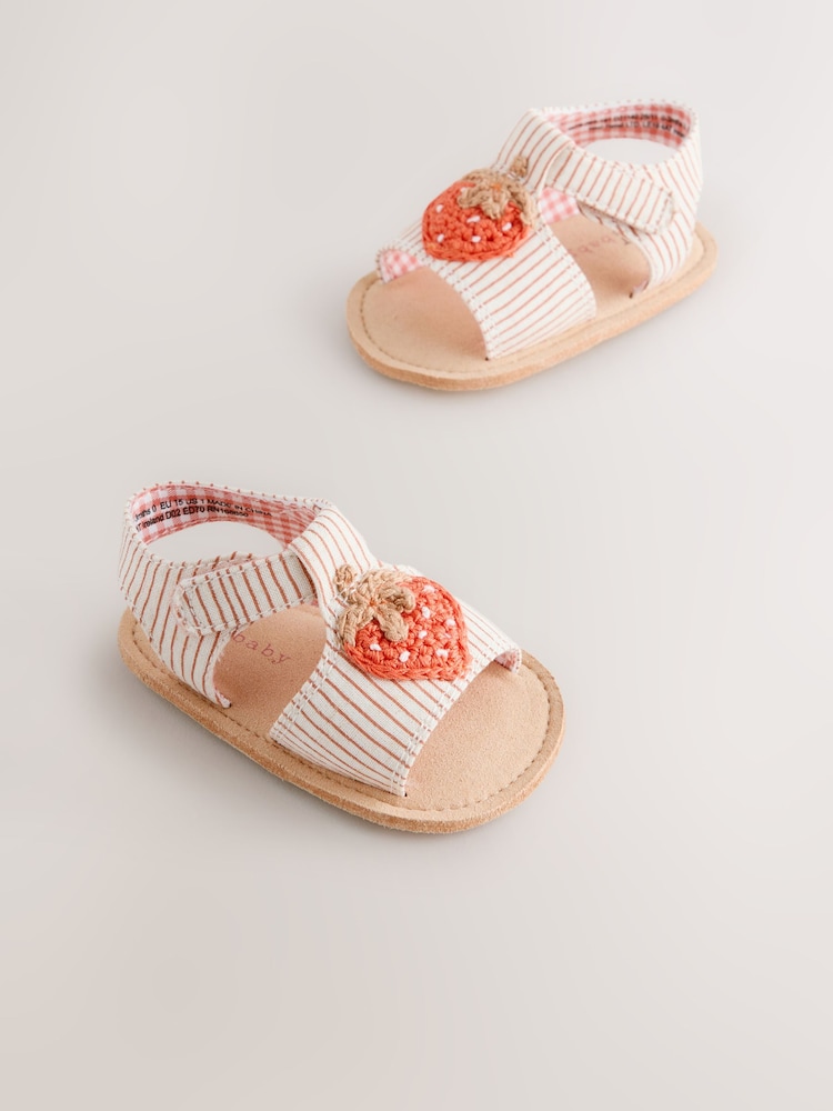 Blanco/rosa con diseño de fresas - Sandalias de bebé (0-24 meses) - Imagen 1 de 5 Blanco/rosa con diseño de fresas - Sandalias de bebé (0-24 meses) - Imagen 1 de 5
