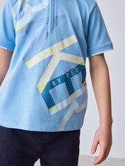 أزرق - طبعة خطاب - قميص بولو من Baker by Ted Baker  - صورة 7 من 14