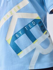 أزرق - طبعة خطاب - قميص بولو من Baker by Ted Baker  - صورة 8 من 14
