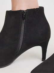 JD Williams Black Extra Wide Fit Kitten Heel Pointed Toe Shoes Boots - Image 3 of 4
