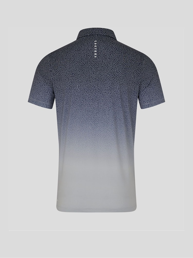 Castore Navy Golf Map Printed Polo Shirt - Image 2 of 5