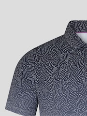 Castore Navy Golf Map Printed Polo Shirt - Image 4 of 5