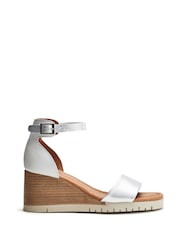 Moda in Pelle Blue Karia Two Part Wedge Sandals - Image 1 of 4