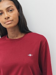 GANT Red Shield Logo Long Sleeve T-Shirt - Image 3 of 4