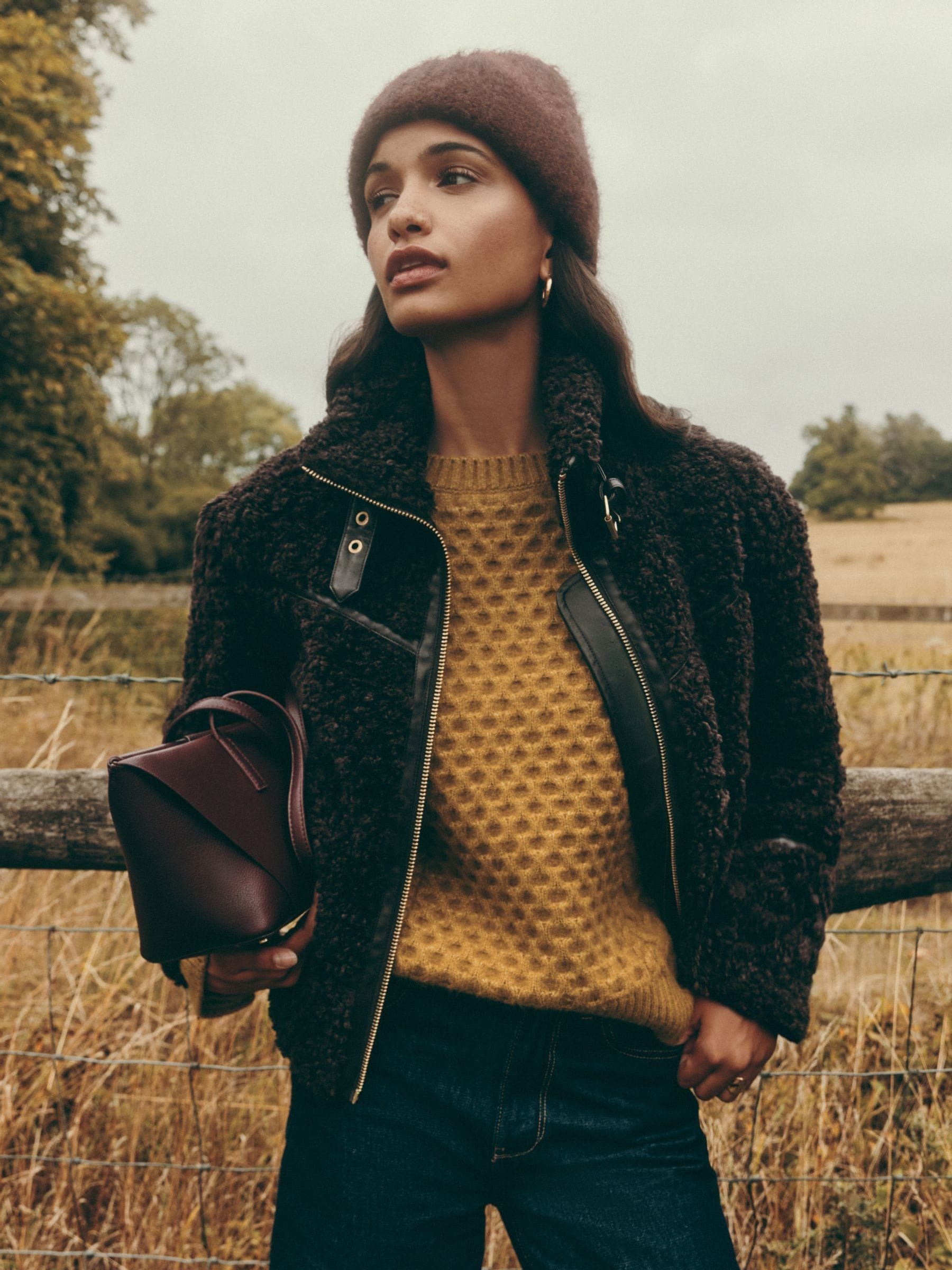 Buy Friends Like These Chocolate Brown Zip Through Borg Jacket