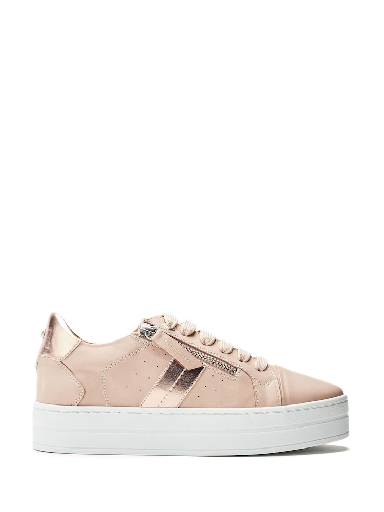 Moda in Pelle Natural Botani Slab Sole Trainers - Image 1 of 4