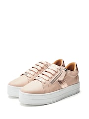 Moda in Pelle Natural Botani Slab Sole Trainers - Image 2 of 4