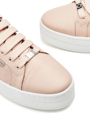 Moda in Pelle Natural Botani Slab Sole Trainers - Image 3 of 4
