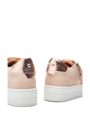 Moda in Pelle Natural Botani Slab Sole Trainers - Image 4 of 4