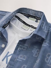 Baker by Ted Baker Chambray Shirt and T-Shirt Set - Image 8 of 11