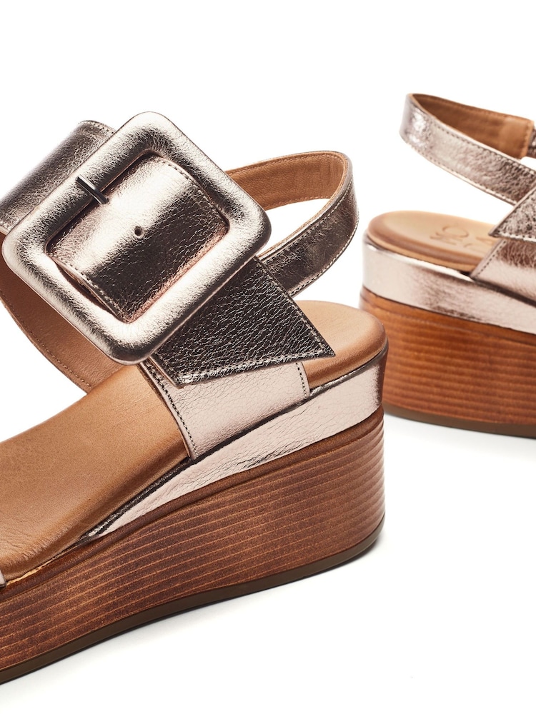 Gris - Moda in Pelle MAZUS Block Heel Smart Sandals - Imagen 4 de 4