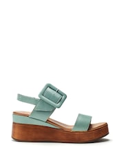 Verde - Moda in Pelle MAZUS Block Heel Smart Sandals - Imagen 1 de 4
