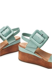 Verde - Moda in Pelle MAZUS Block Heel Smart Sandals - Imagen 4 de 4
