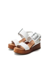 Blanco - Moda in Pelle MAZUS Block Heel Smart Sandals - Imagen 2 de 4