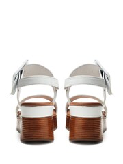 Blanco - Moda in Pelle MAZUS Block Heel Smart Sandals - Imagen 3 de 4