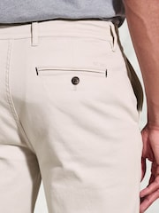 Brook Taverner White Textured Stretch Cotton Chinos - Image 3 of 3