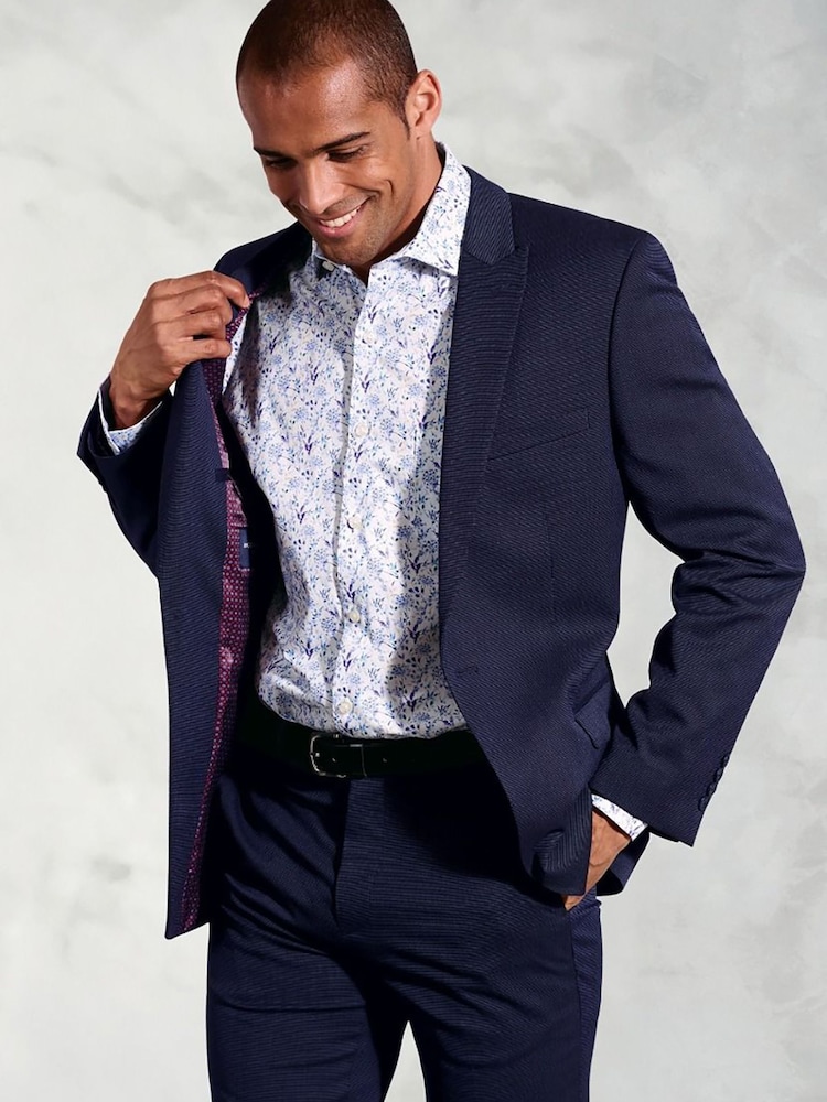 Brook Taverner Blue Washable Suit Jacket - Image 1 of 6 Brook Taverner Blue Washable Suit Jacket - Image 1 of 6